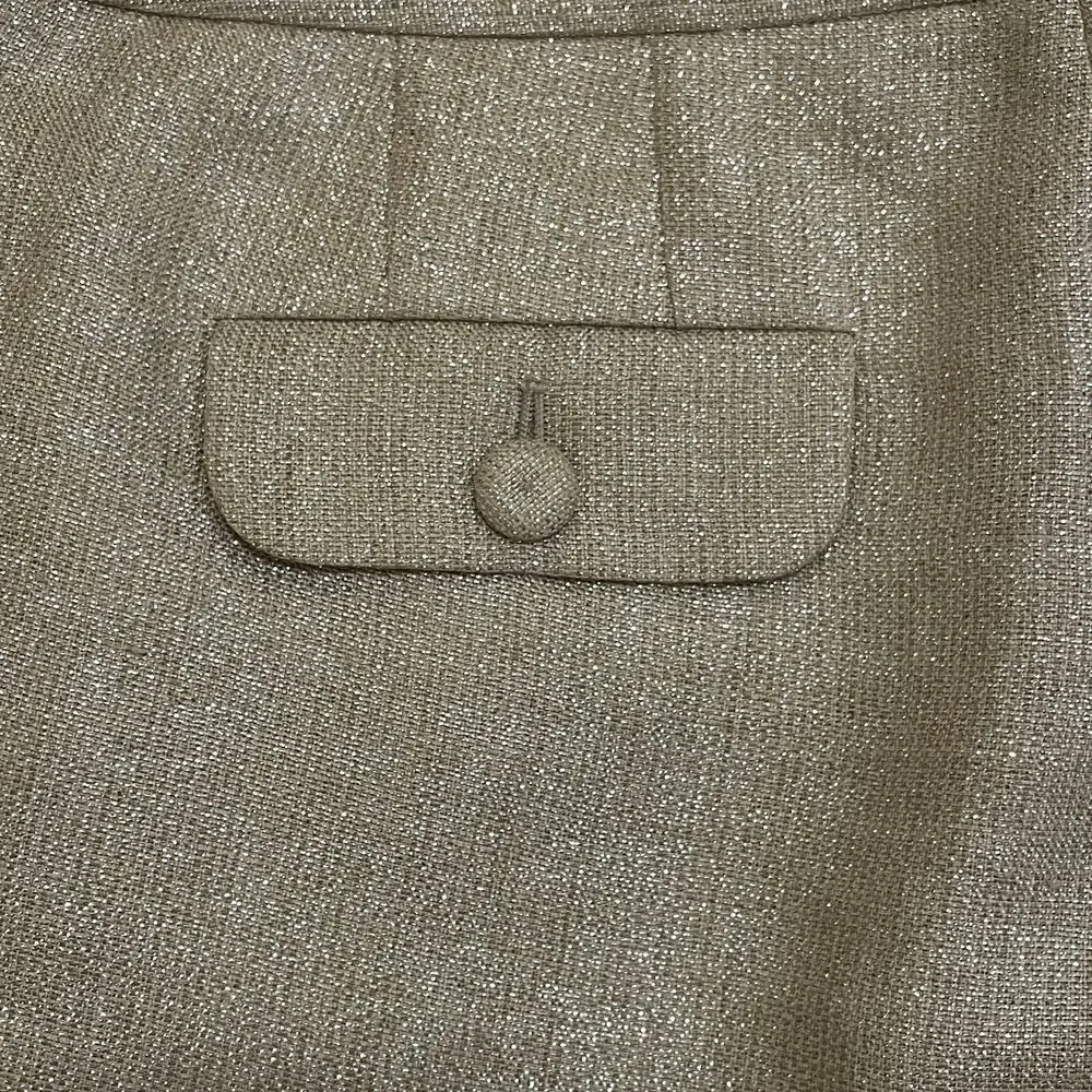 J.Crew NWT City Fit Metallic Linen-Blend Shorts 6 | Old Money Holiday Gold NWT